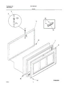 03 - Door parts for Frigidaire Freezer FFC15M4AW0 from AppliancePartsPros.com