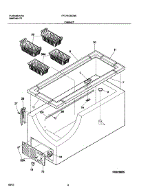05 - Cabinet parts for Frigidaire Freezer FFC15C6CW0 from AppliancePartsPros.com