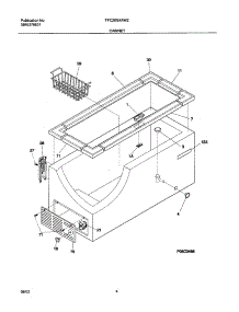 05 - Cabinet parts for Frigidaire Freezer FFC20G4AW2 from AppliancePartsPros.com