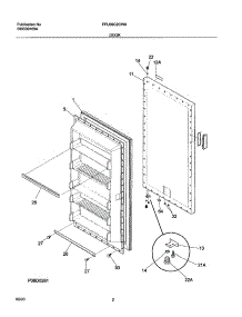 03 - Door parts for Frigidaire Freezer FFU09C2CW0 from AppliancePartsPros.com