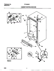 03 - Cabinet / Control / Shelves parts for Frigidaire Freezer FFU09M5CW1 from AppliancePartsPros.com