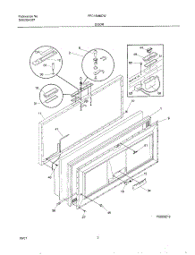 03 - Door parts for Frigidaire Freezer FFC15M6CW6 from AppliancePartsPros.com