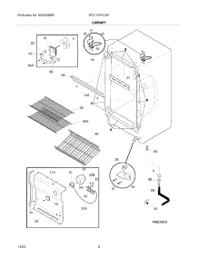 05 - Cabinet parts for Frigidaire Freezer FFU11FK1CW1 from AppliancePartsPros.com