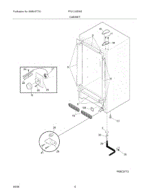 05 - Cabinet parts for Frigidaire Freezer FFU1212DW3 from AppliancePartsPros.com