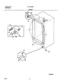 05 - Cabinet parts for Frigidaire Freezer FFU12K0CW1 from AppliancePartsPros.com