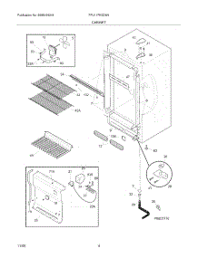 05 - Cabinet parts for Frigidaire Freezer FFU11FK0DW4 from AppliancePartsPros.com