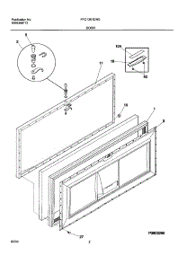 03 - Door parts for Frigidaire Freezer FFC13K1CW0 from AppliancePartsPros.com
