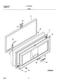 03 - Door parts for Frigidaire Freezer FFC13K3CW1 from AppliancePartsPros.com