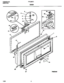 02 - Door parts for Frigidaire Freezer FFC23M7CW1 from AppliancePartsPros.com