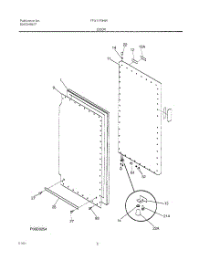 03 - Door parts for Frigidaire Freezer FFU11F0HW4 from AppliancePartsPros.com