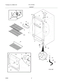 05 - Cabinet parts for Frigidaire Freezer FFU12F2HW3 from AppliancePartsPros.com