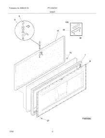 03 - Door parts for Frigidaire Freezer FFC15K3CW1 from AppliancePartsPros.com