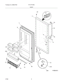 03 - Door parts for Frigidaire Freezer FFH17F7HWD from AppliancePartsPros.com