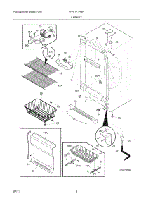 05 - Cabinet parts for Frigidaire Freezer FFH17F7HWF from AppliancePartsPros.com