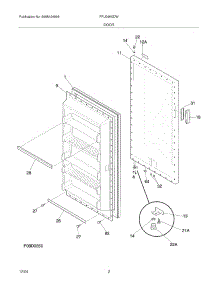 03 - Door parts for Frigidaire Freezer FFU09K0DW1 from AppliancePartsPros.com