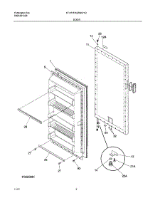 03 - Door parts for Frigidaire Freezer FFU11FK2AW0 from AppliancePartsPros.com