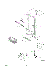 05 - Cabinet parts for Frigidaire Freezer FFU1423DW3 from AppliancePartsPros.com