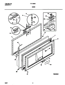 02 - Door parts for Frigidaire Freezer FFC13M6CW2 from AppliancePartsPros.com