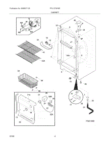 05 - Cabinet parts for Frigidaire Freezer FFU12F3HW0 from AppliancePartsPros.com