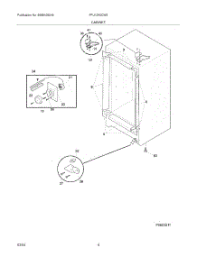 05 - Cabinet parts for Frigidaire Freezer FFU12K0CW2 from AppliancePartsPros.com