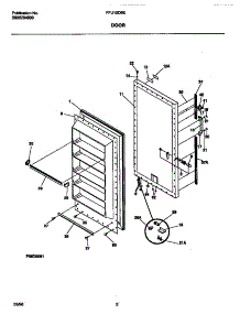 02 - Door parts for Frigidaire Freezer FFU12D9EW0 from AppliancePartsPros.com