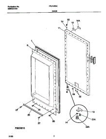 02 - Door parts for Frigidaire Freezer FFU11F0HW1 from AppliancePartsPros.com