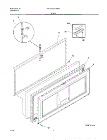 03 - Door parts for Frigidaire Freezer FFC20C3AW0 from AppliancePartsPros.com