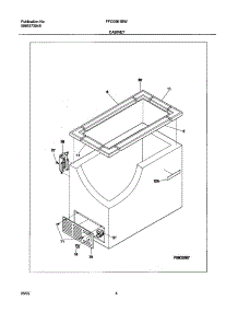 05 - Cabinet parts for Frigidaire Freezer FFC05K1BW0 from AppliancePartsPros.com