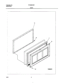 03 - Door parts for Frigidaire Freezer FFC05M0AW1 from AppliancePartsPros.com