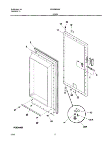 03 - Door parts for Frigidaire Freezer FFU09K0AW2 from AppliancePartsPros.com