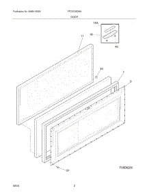 03 - Door parts for Frigidaire Freezer FFC0723DW0 from AppliancePartsPros.com
