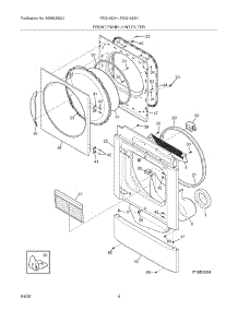 05 - Front Panel / Lint Filter parts for Frigidaire Dryer FGQ1452HS1 from AppliancePartsPros.com