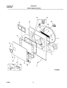 05 - Frnt Pnl,Door parts for Frigidaire Dryer FGR341AS0 from AppliancePartsPros.com