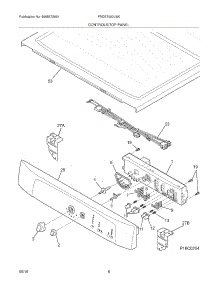 07 - Controls / Top Panel parts for Frigidaire Dryer FRQE7000LW0 from AppliancePartsPros.com