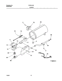 11 - Burner,Valve parts for Frigidaire Dryer FGR341AS0 from AppliancePartsPros.com
