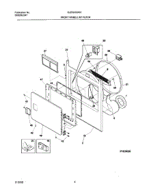 05 - Frnt Pnl,Door parts for Frigidaire Dryer GLEQ332AS1 from AppliancePartsPros.com
