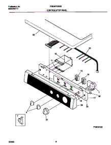 04 - P16c0122 Control Panel parts for Frigidaire Dryer FSE447GHS0 from AppliancePartsPros.com
