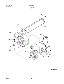 09 - Motor,Blower parts for Frigidaire Dryer FSG849GHS1 from AppliancePartsPros.com