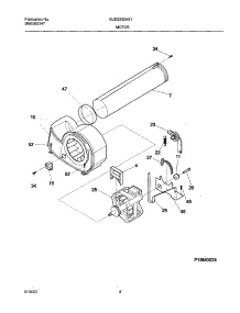 09 - Motor,Blower parts for Frigidaire Dryer GLEQ332AS1 from AppliancePartsPros.com