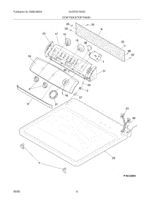 07 - Controls / Top Panel parts for Frigidaire Dryer GLGR331MAS0 from AppliancePartsPros.com