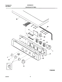 07 - Control Panel parts for Frigidaire Dryer GSGQ642AS1 from AppliancePartsPros.com