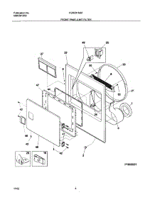 05 - Front Panel / Lint Filter parts for Frigidaire Dryer FGR231AS2 from AppliancePartsPros.com