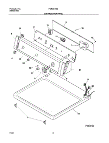 07 - Controls / Top Panel parts for Frigidaire Dryer FGR231AS2 from AppliancePartsPros.com