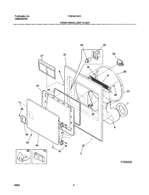 05 - Front Panel / Lint Filter parts for Frigidaire Dryer FGR341AC0 from AppliancePartsPros.com
