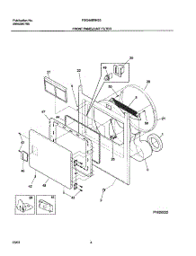 05 - Front parts for Frigidaire Dryer FSG446RHS3 from AppliancePartsPros.com