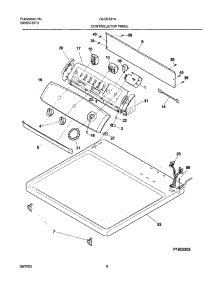 07 - Control Panel parts for Frigidaire Dryer GLER331AQ1 from AppliancePartsPros.com