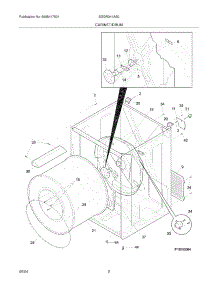 03 - Cabinet / Drum parts for Frigidaire Dryer SGGR341AS0 from AppliancePartsPros.com