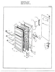 Door parts for Frigidaire Freezer 46657-7A from AppliancePartsPros.com