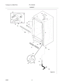 05 - Cabinet parts for Frigidaire Freezer FFU12K0DW2 from AppliancePartsPros.com
