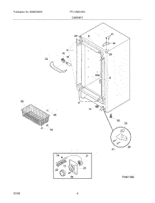 05 - Cabinet parts for Frigidaire Freezer FFU13M3HW0 from AppliancePartsPros.com